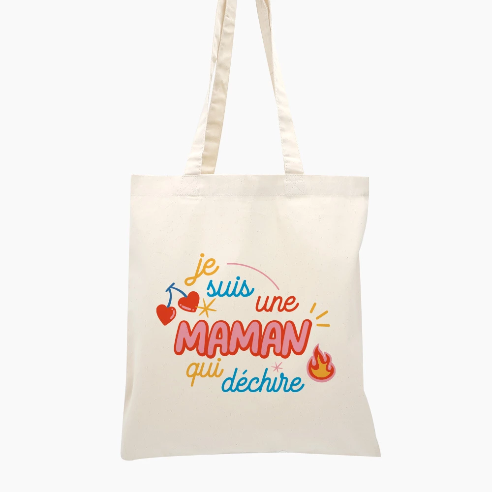 “I’m a Mom Who Rocks” Tote Bag